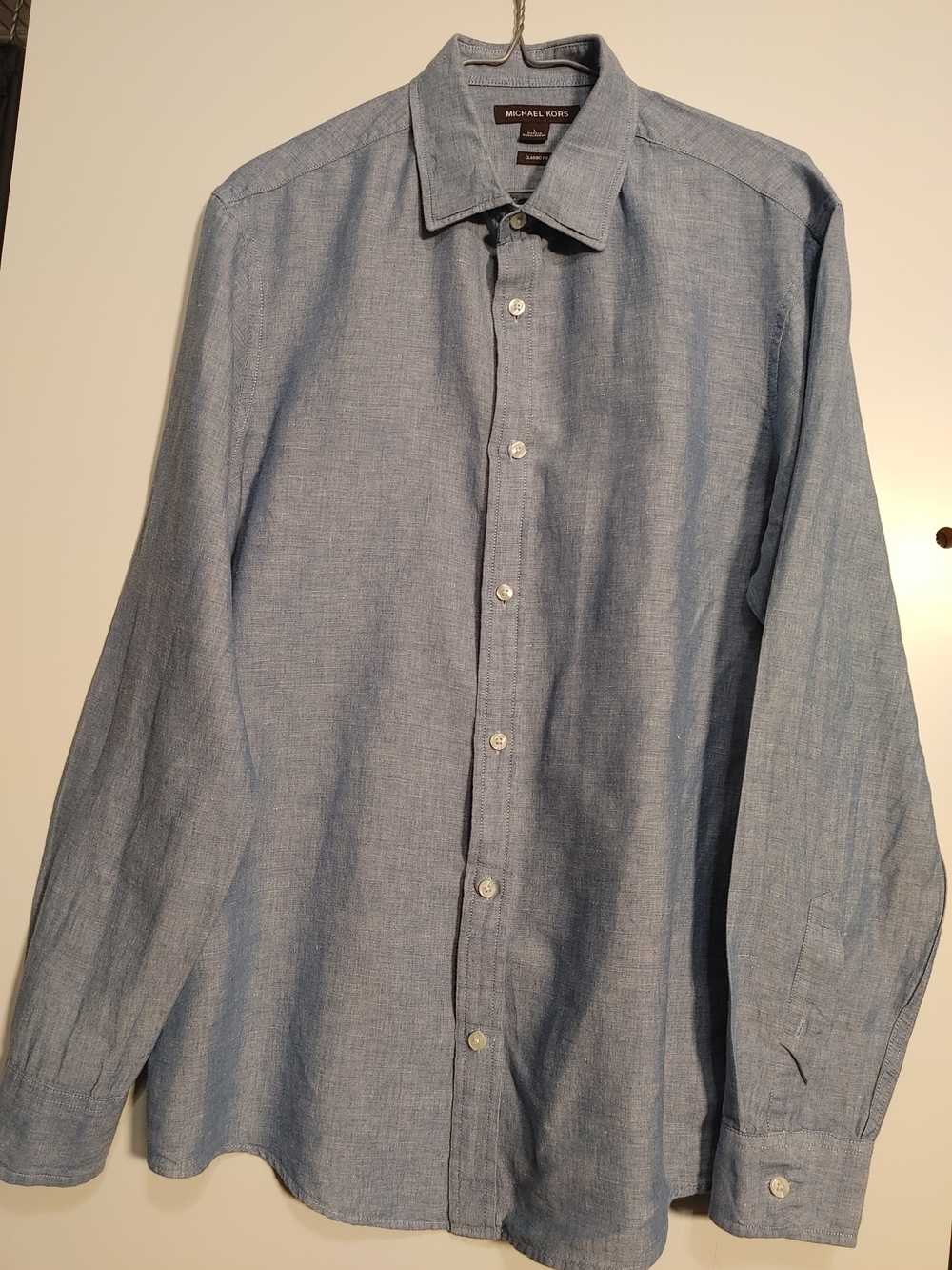 Michael Kors Light Blue Casual Button-Down Shirt